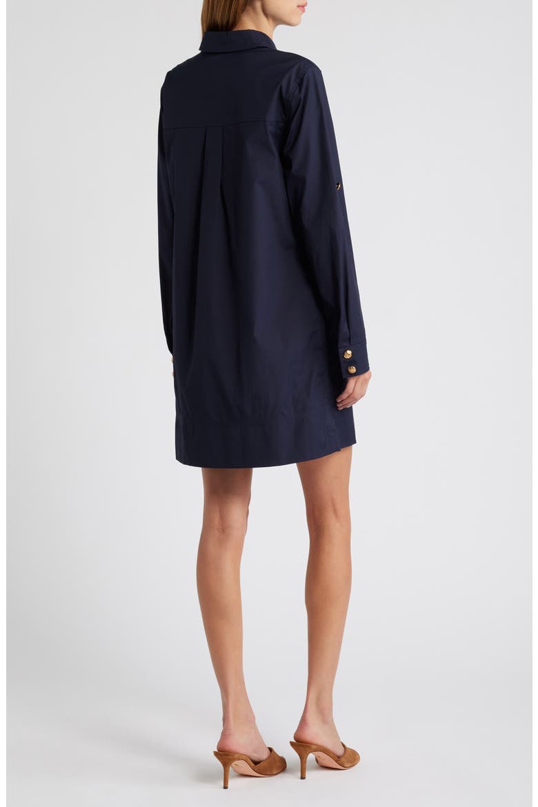 Saude Long Sleeve Cargo Shirtdress, Alternate, color, NAVY