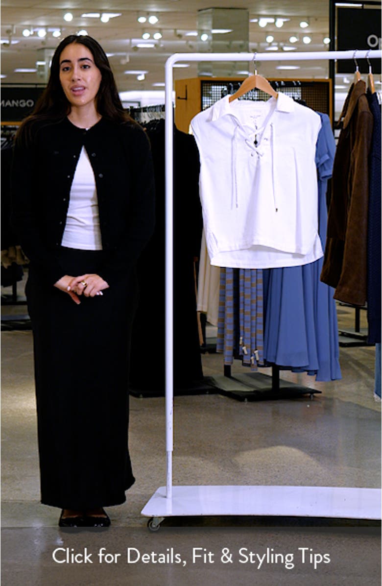 Fiona Lace-Up Sleeveless Shirt, sales video thumbnail