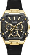 GUESS Multifunction Silicone Strap Watch, 44mm x 51mm