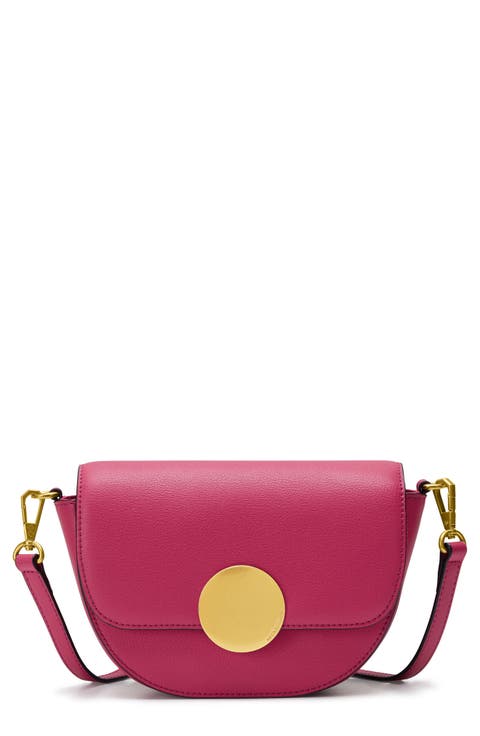 Lottie Leather Saddle Crossbody Bag