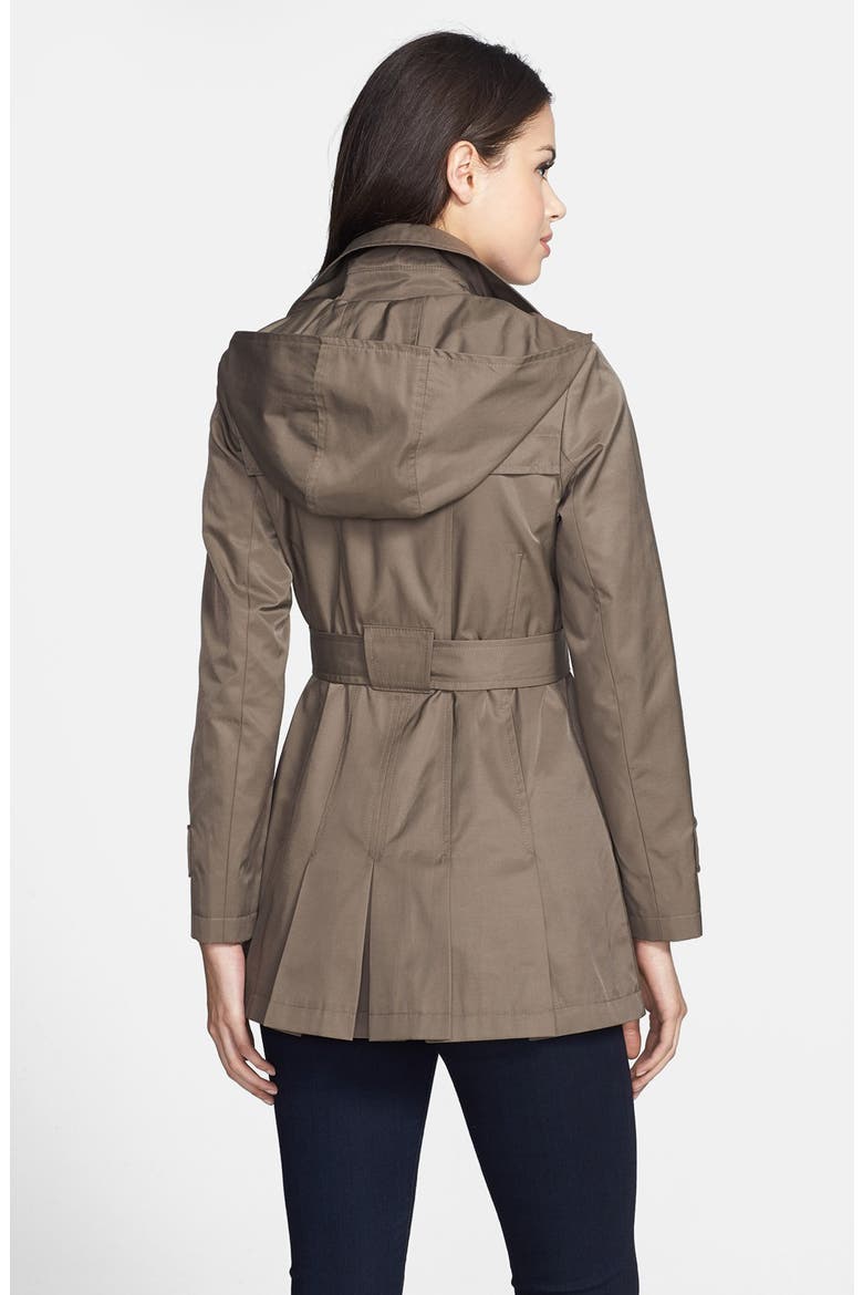 'Scarpa' Single Breasted Hooded Trench, Alternate, color, PEAT
