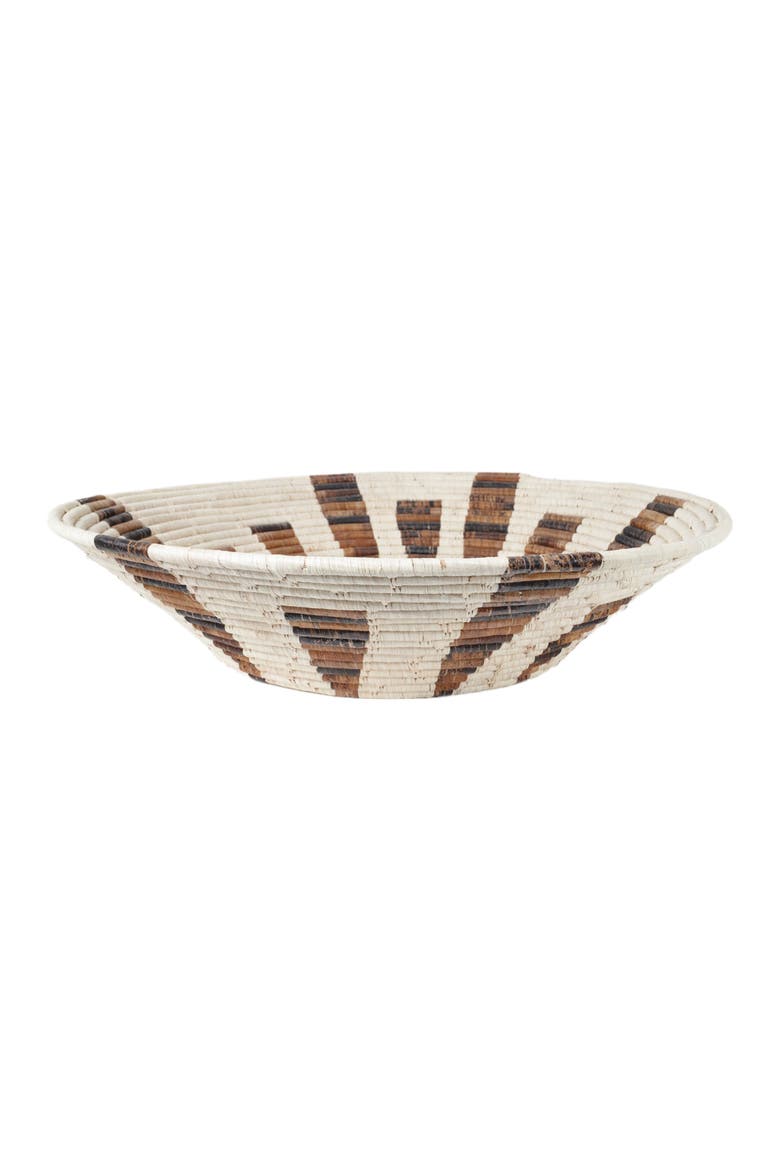 Extra Large Warp Speed Basket ~ Banana Fiber, Alternate, color, Brown & Natural Fiber