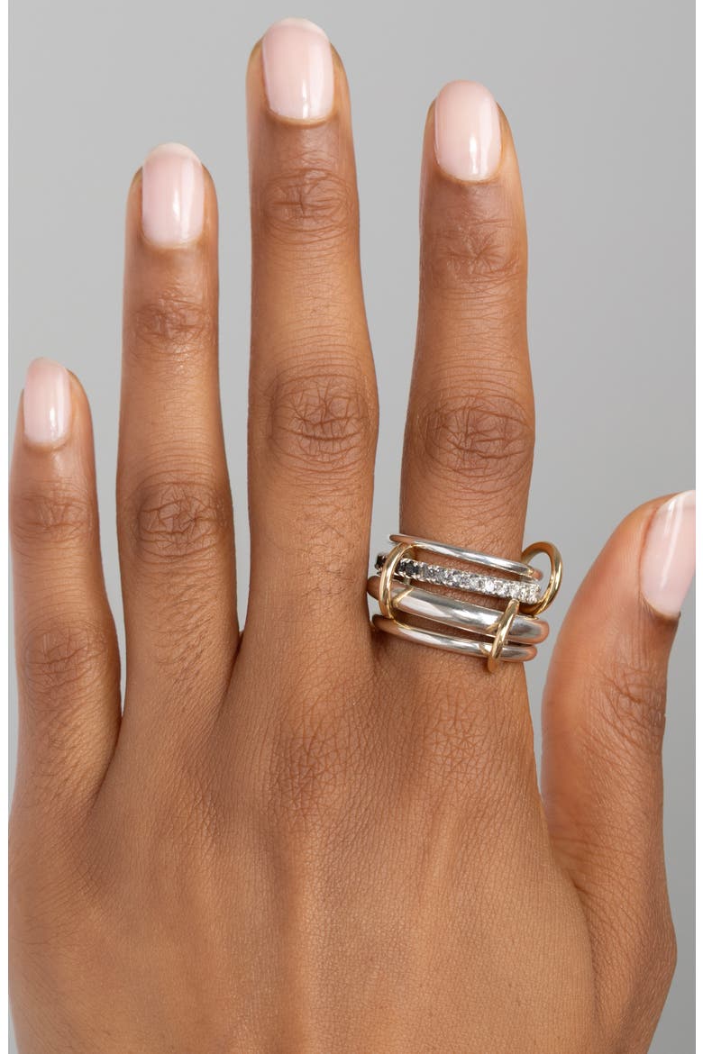 Janssen Linked Ombré Diamond Ring, Alternate, color, SILVER