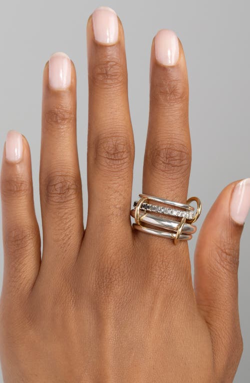 Spinelli Kilcollin Janssen Linked Ombré Diamond Ring In Metallic