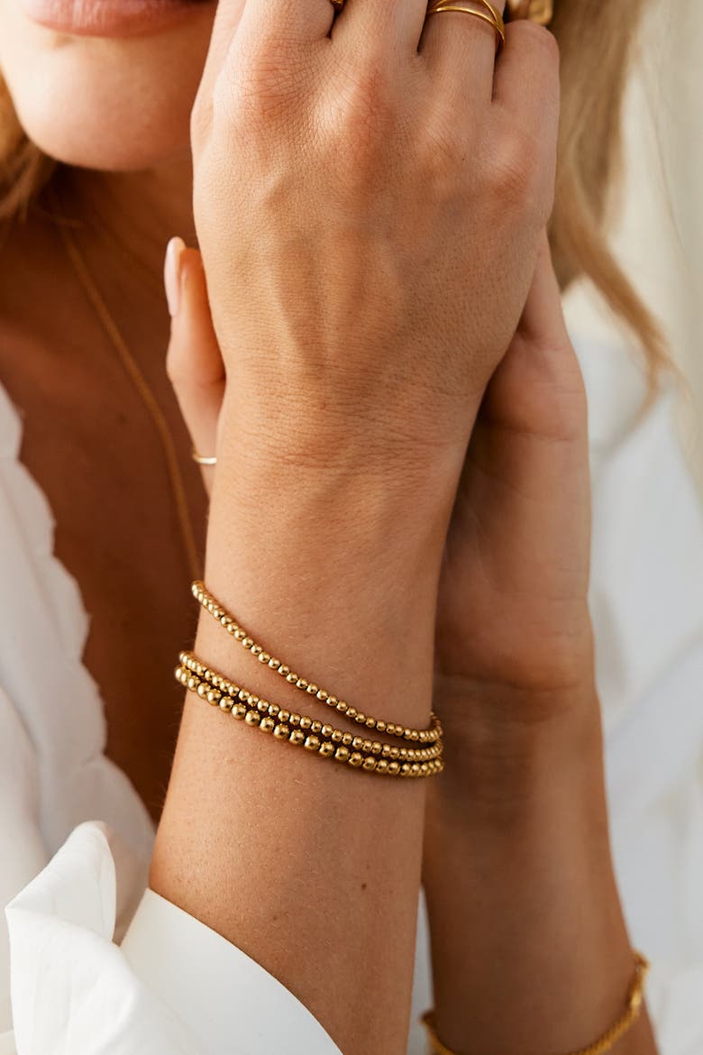 433 Beaded Bracelet Stacking Set, Alternate, color, Rose Gold-Tone