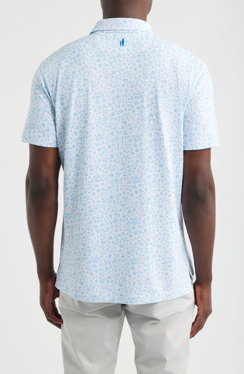 johnnie-O Cabo Breaks Performabnce Jersey Polo, Alternate, color, Maliblu