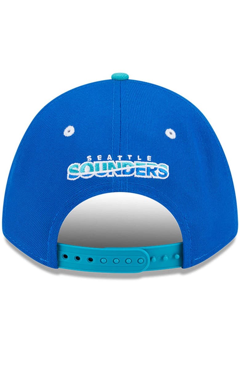 New Era Men's New Era Blue/White Seattle Sounders FC 2025 Jersey Hook 9FORTY M-Crown Adjustable Hat, Alternate, color, Blue