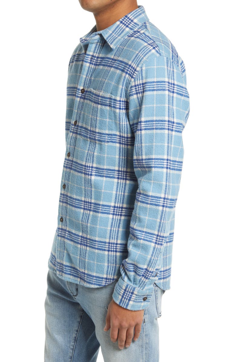 HIROSHI KATO The Ripper Trim Fit Plaid Flannel Button-Up Shirt, Alternate, color, 