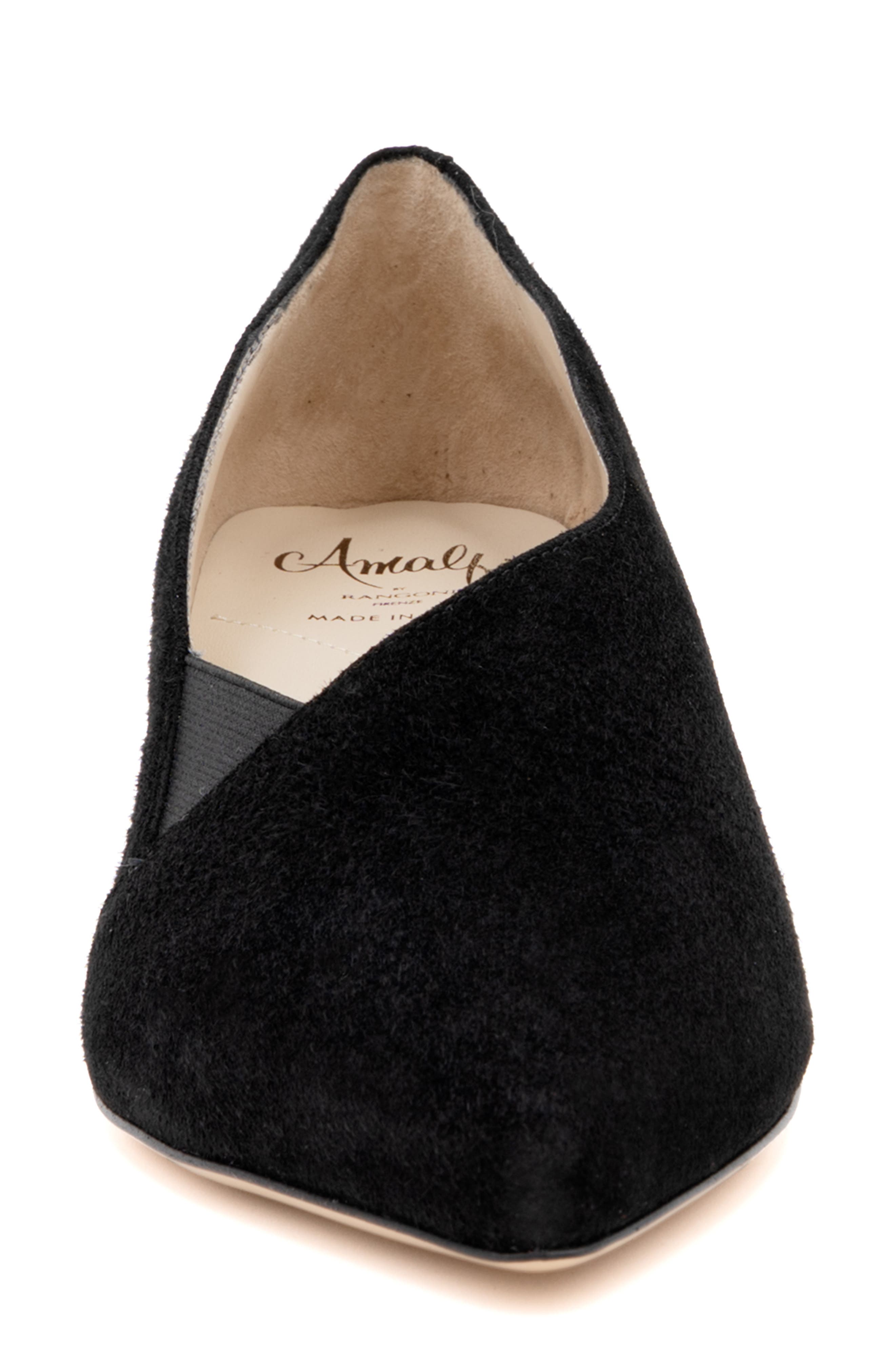 Amalfi by Rangoni Ammit Pointed Toe Kitten Heel Pump, Alternate, color, Black Cashmere