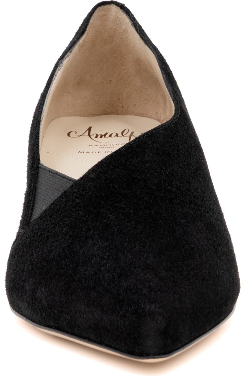 Amalfi by Rangoni Ammit Pointed Toe Kitten Heel Pump, Alternate, color, Black Cashmere