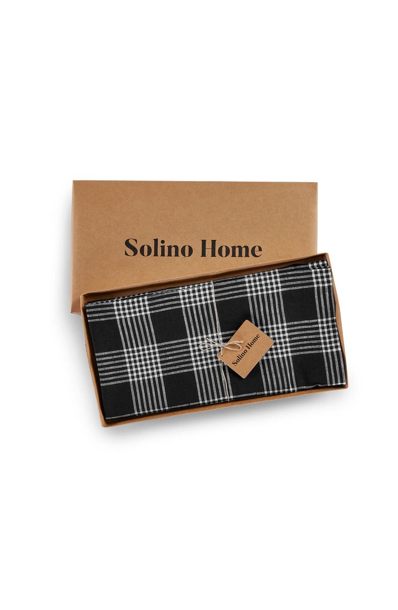 Solino Home Linen Table Throw - Glen Check, 52" x 52", 52" x 52", Alternate, color,