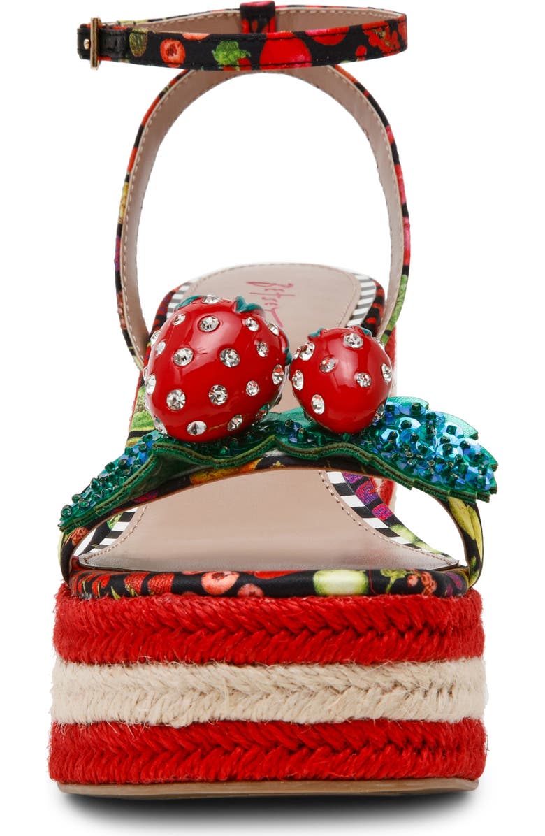 Betsey Johnson Bobbie Platform Wedge Sandal, Alternate, color,