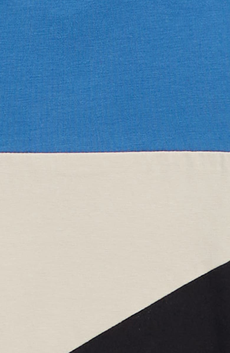 TINY TRIBE Colorblock Stretch Cotton Romper, Alternate, color, 