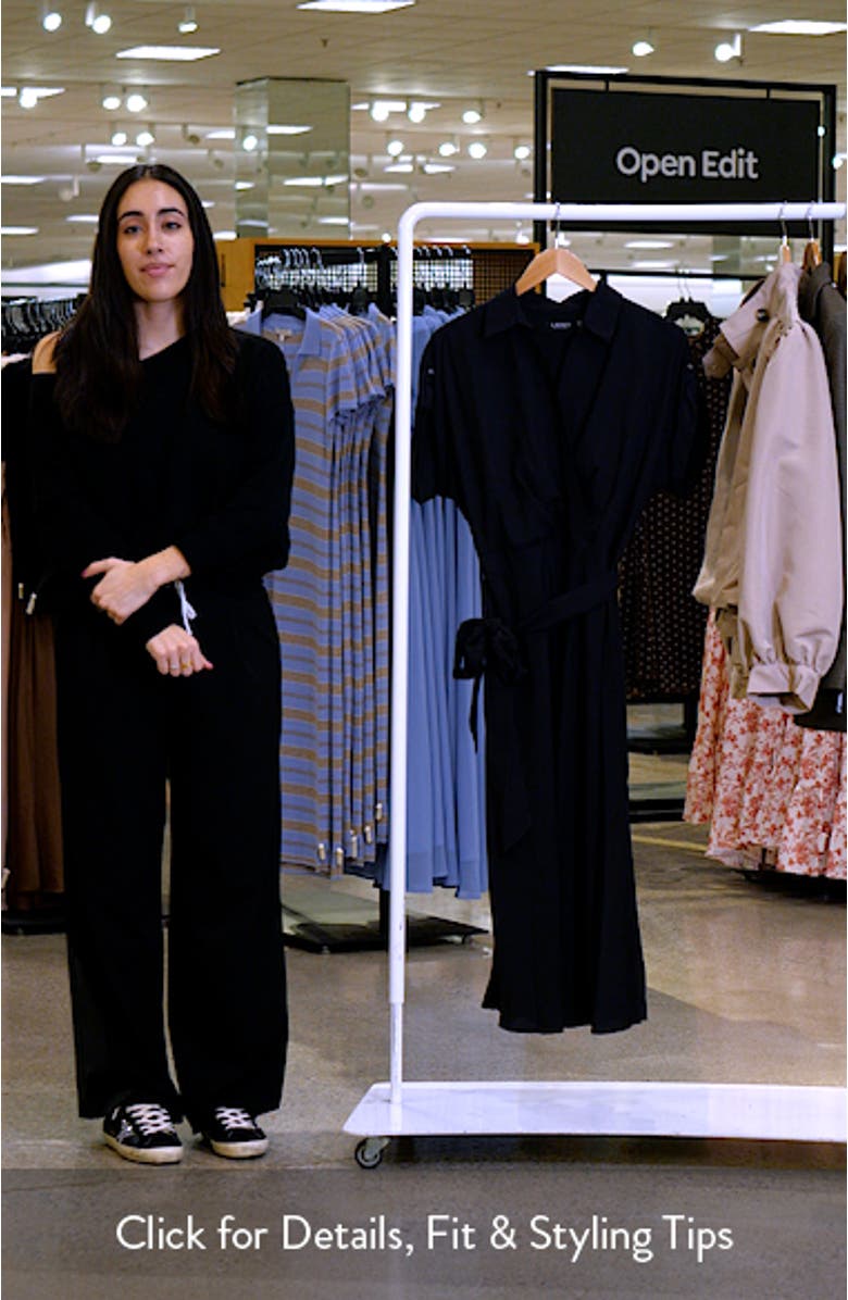 Fratillo Faux Wrap Shirtdress, sales video thumbnail