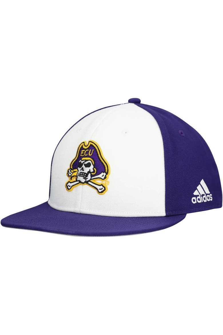 Men's adidas  White/Purple ECU Pirates On Field Fitted Hat, Alternate, color, White