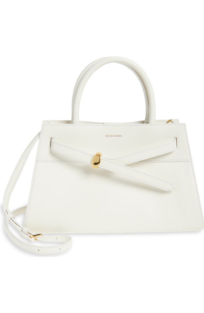 Veronica Beard Dash Leather Top Handle Bag, Main, color, Off White