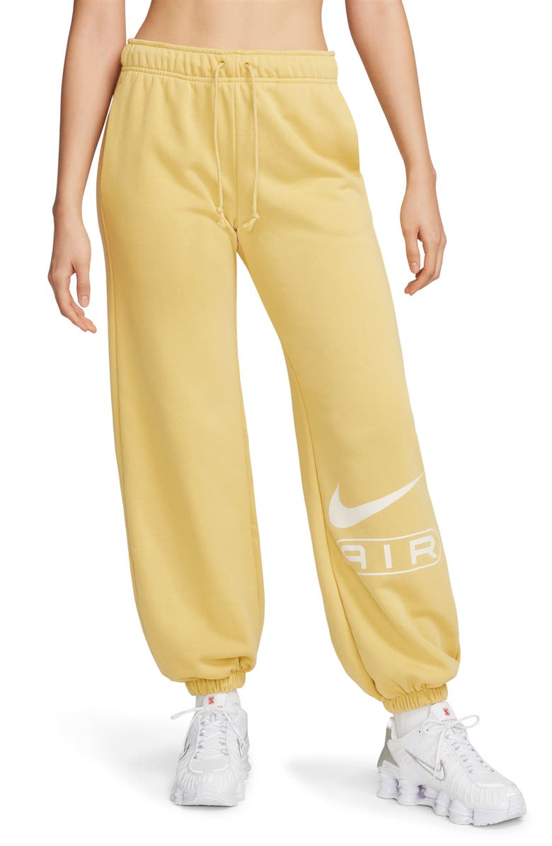 Nike Air Fleece Sweatpants, Main, color, Saturn Gold/ Pale Ivory
