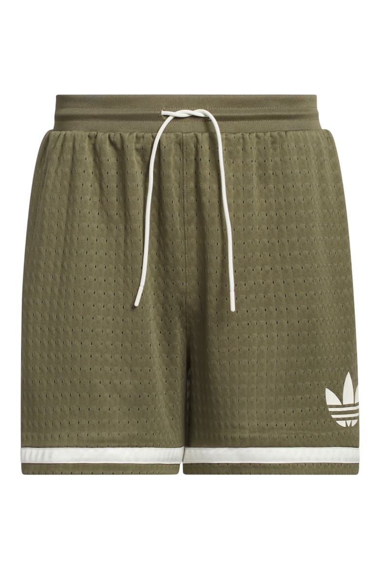 Originals Mesh Basketball Shorts, Alternate, color, OLIVE STRATA/ IVORY/