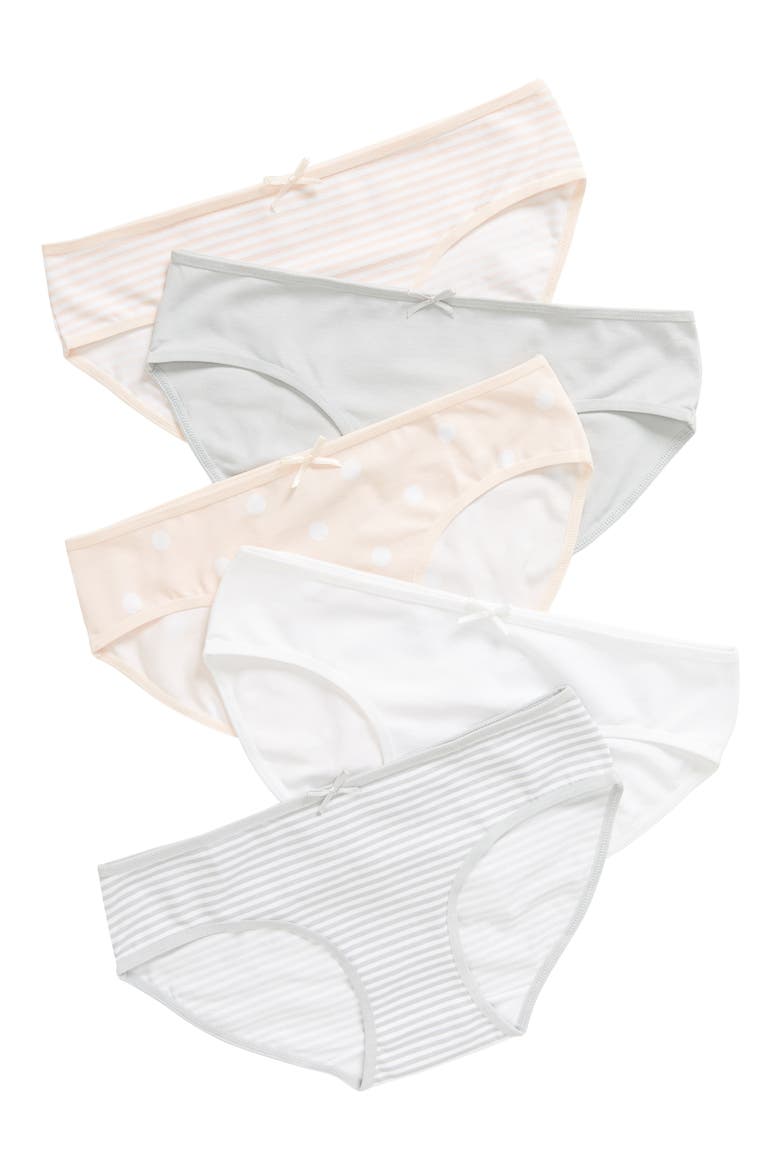 Kids' Assorted 5-Pack Hipster Briefs, Main, color, PINK- GREY PACK1