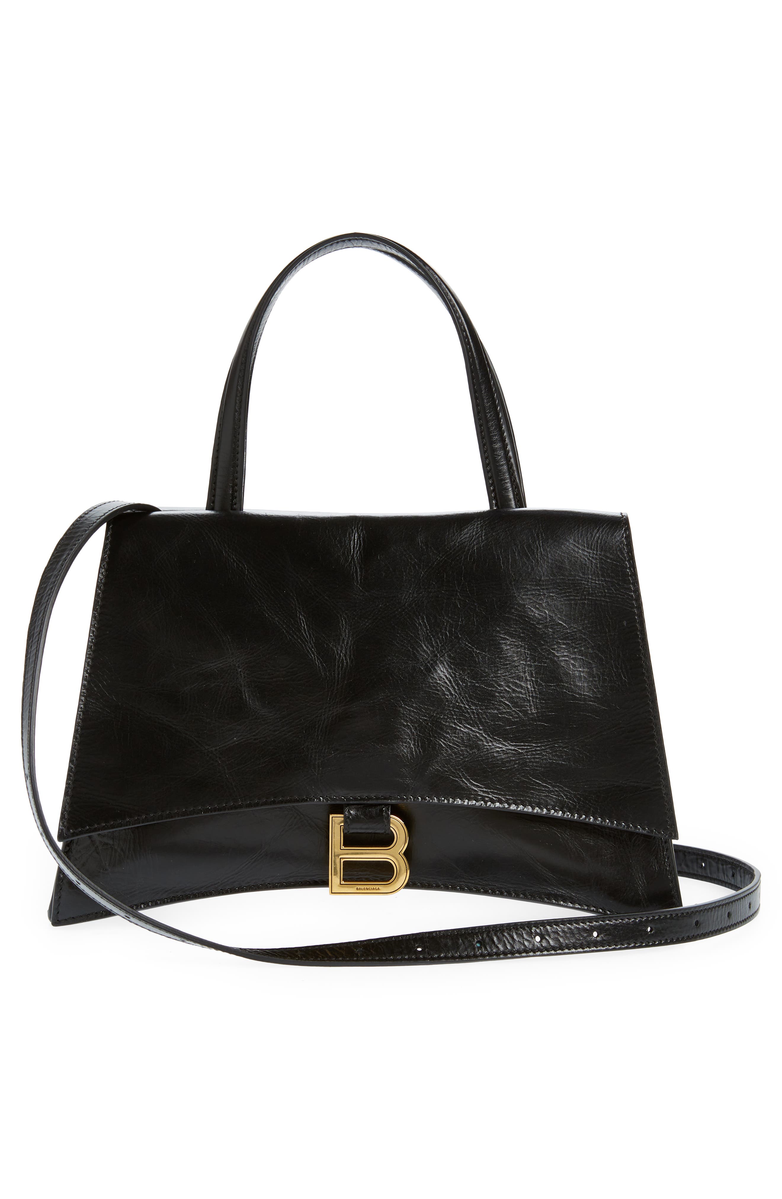 Balenciaga Crush on You Crushed Leather Shoulder Bag, Alternate, color, 