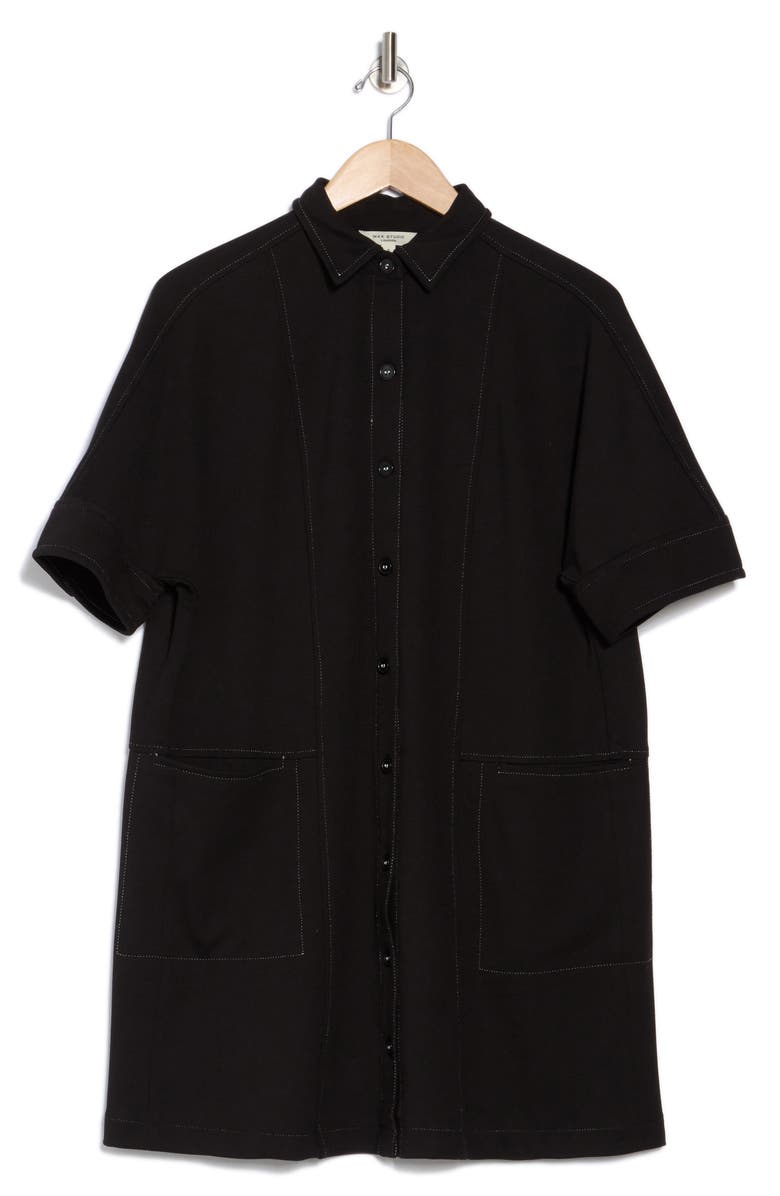 MAX STUDIO Elbow Length Sleeve Shirtdress, Alternate, color,