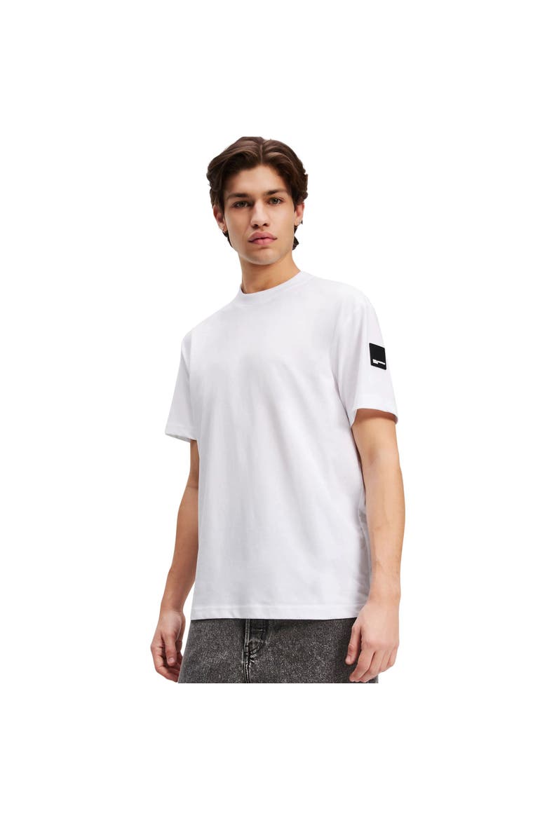 Men's Rubber Patch T-Shirt, Main, color, White