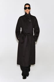 COS Shawl-Collar Double-Faced Wool Long Coat