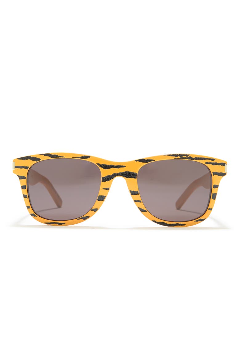 50mm Square Sunglasses, Main, color, YELLOW BLACK