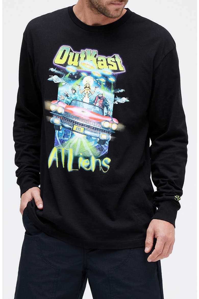 Outkast Cotton Graphic T-Shirt, Main, color, BLACK