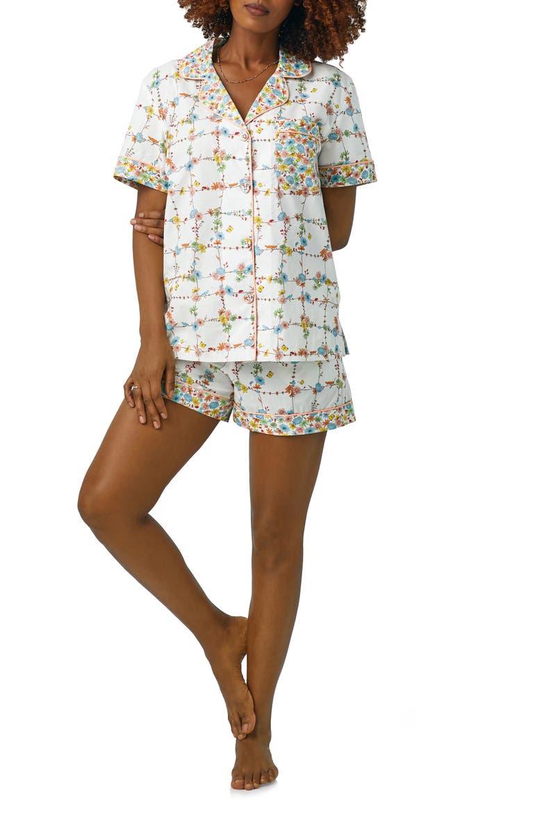 Floral Organic Cotton Short Pajamas, Main, color, SPRING VINES