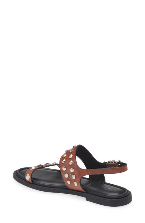 Rag & Bone Geo Stud Leather Slingback Sandals In Saddle Leather