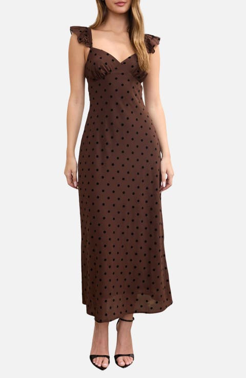 Ruffle Strap Maxi Dress
