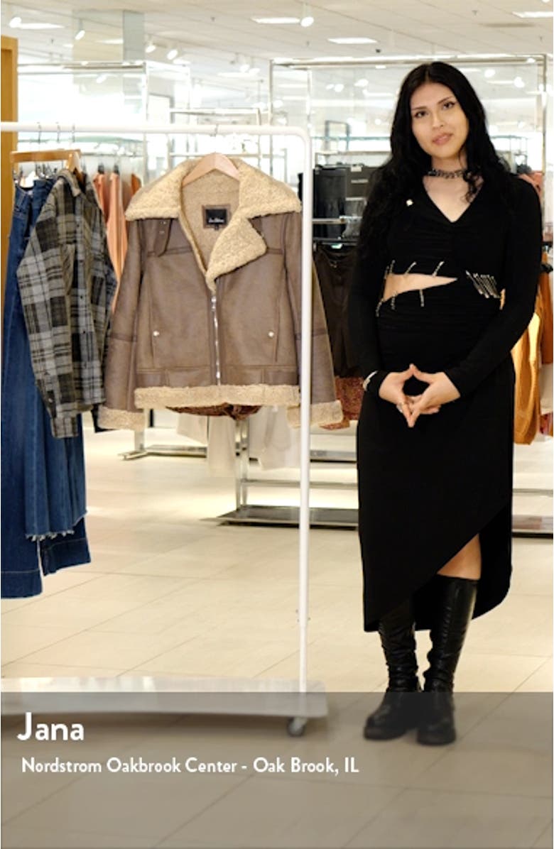 Faux Shearling Aviator Jacket, sales video thumbnail