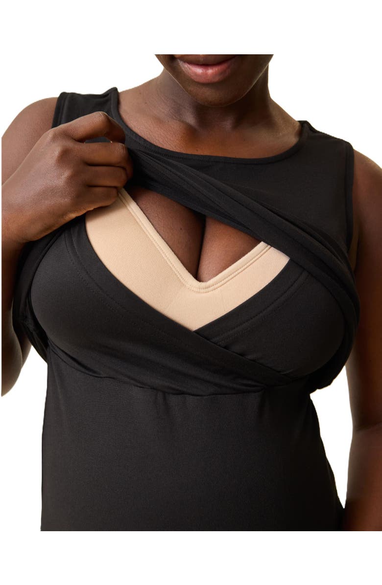 Kindred Bravely Drop-Waist Maternity & Nursing Maxi Dress, Alternate, color, Black