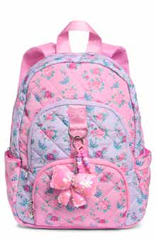 Large Floral Quilted Backpack