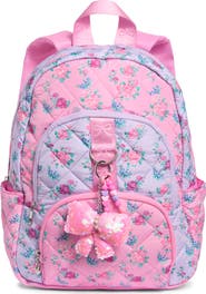 OMG Accessories Large Floral Quilted Backpack