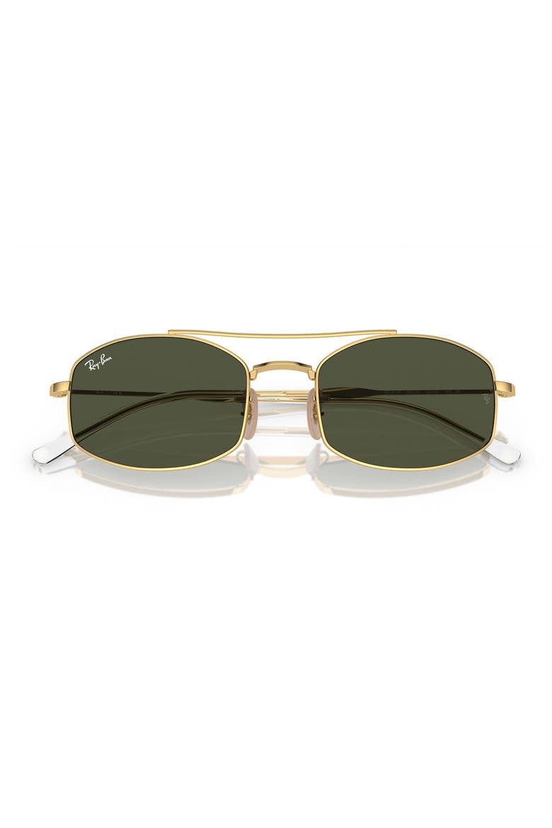 54mm Oval Sunglasses, Alternate, color, GOLD FLASH