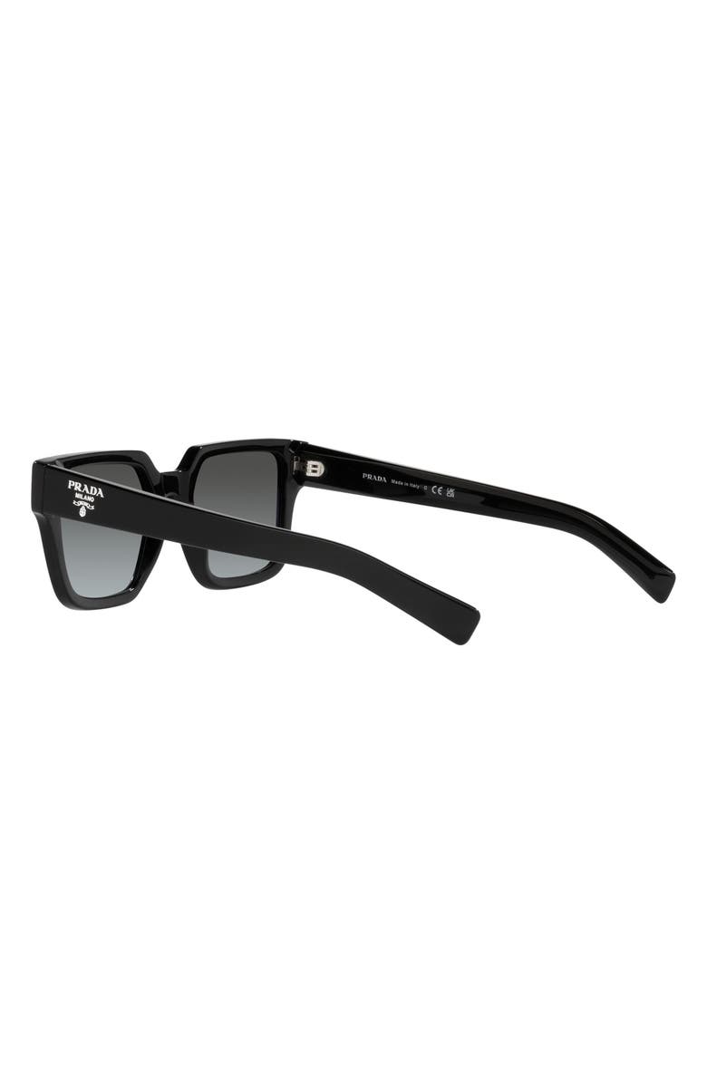Prada 55mm Square Optical Glasses, Alternate, color, Black