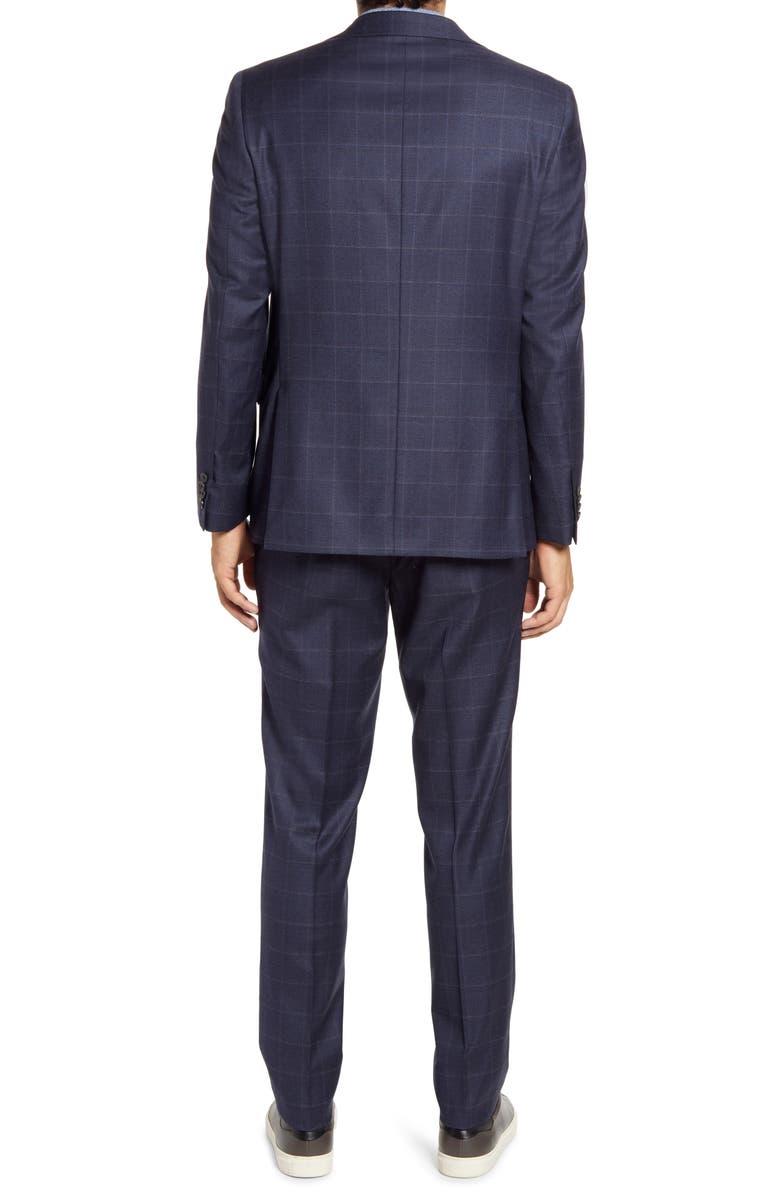 Jack Victor Esprit Contemporary Fit Navy Windowpane Check Wool Suit, Alternate, color, 