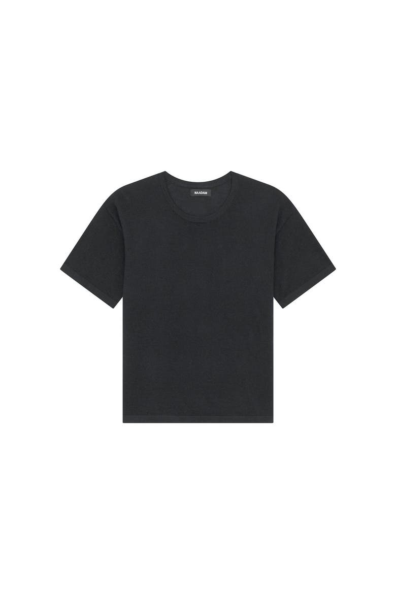 Super Fine Cashmere T-Shirt, Alternate, color, Black