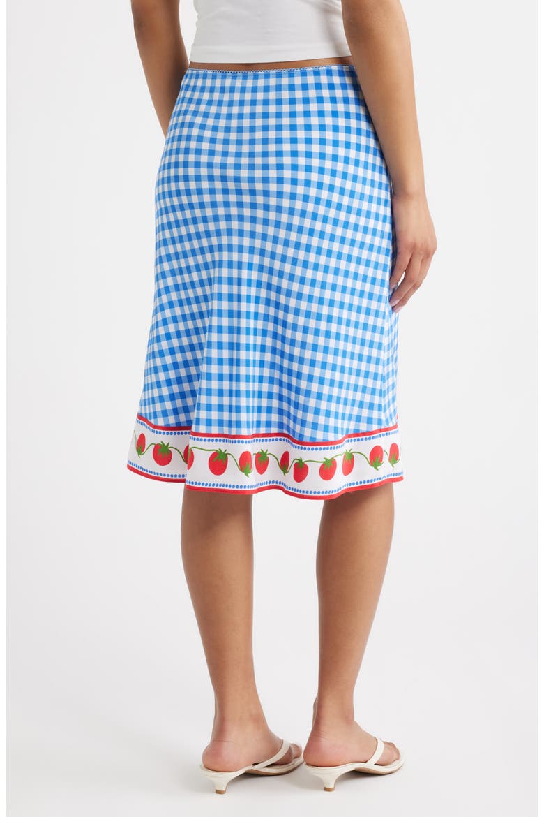 x Giadzy Grazia Print Skirt, Alternate, color, GINGHAM TOMATOES