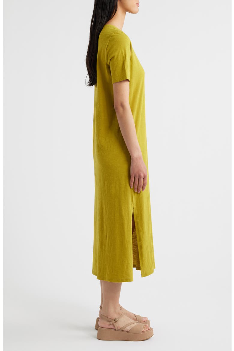 Creneck Organic Cotton Maxi T-Shirt Dress, Alternate, color, GOLDEN PEAR