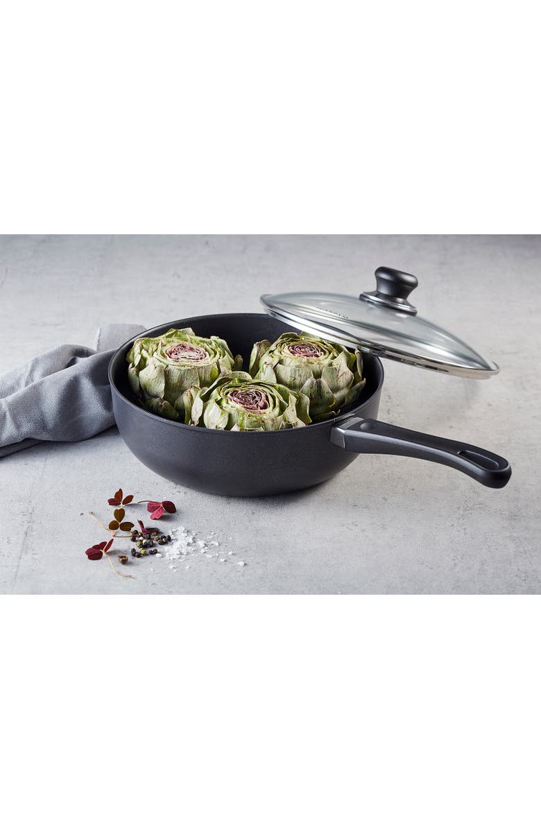 Scanpan Classic 10.25 Inch Deep Saute Pan w/Lid, 4 Quart Capacity, Alternate, color, Black
