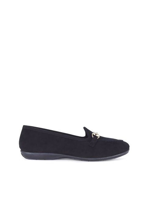 Royal Suede Buckle Slipper