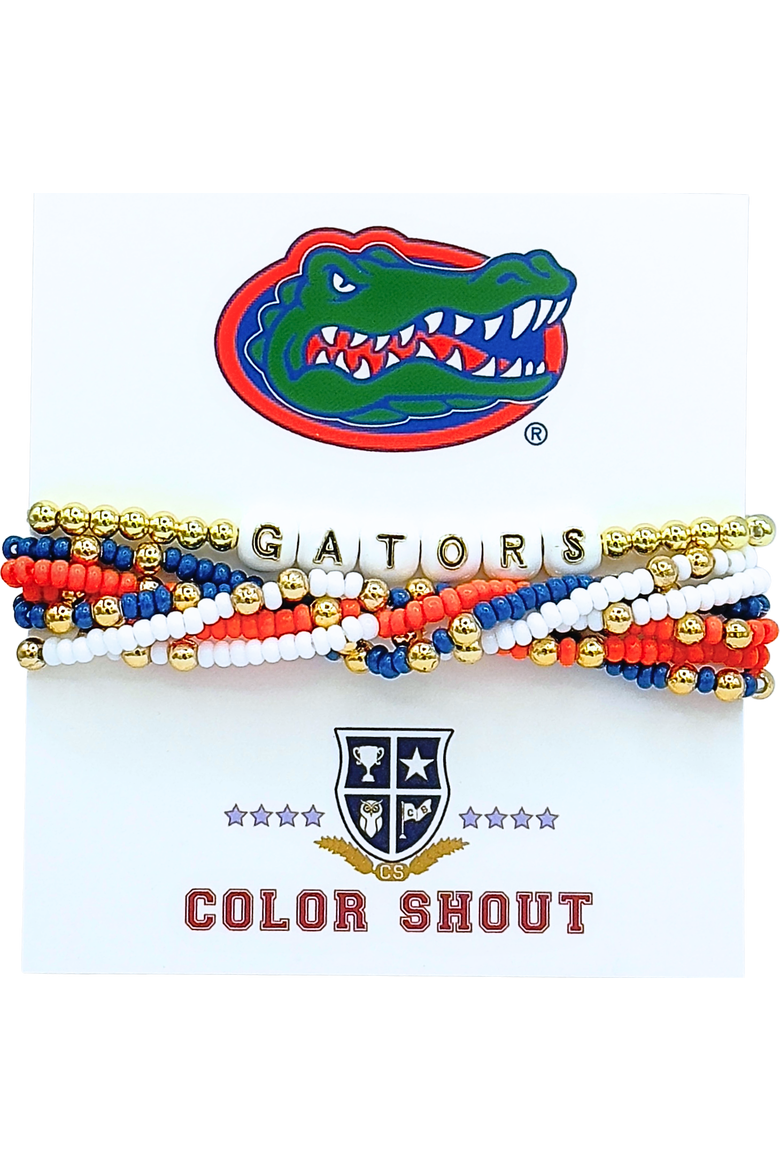 Florida Lucky 7 Bracelet Set, Main, color, Yellow Gold