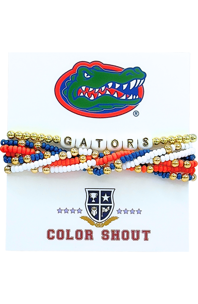 Color Shout Florida Lucky 7 Bracelet Set, Main, color, Yellow Gold