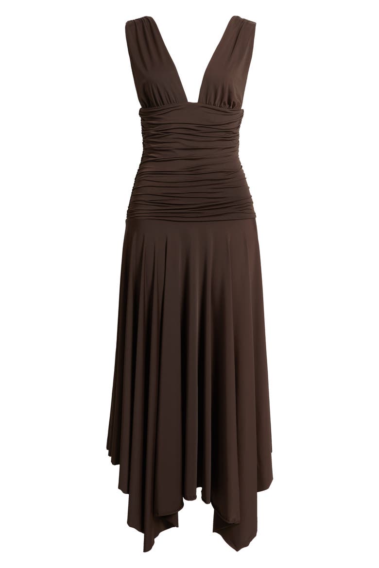 Myri Sleeveless Maxi Dress, Alternate, color, BROWN