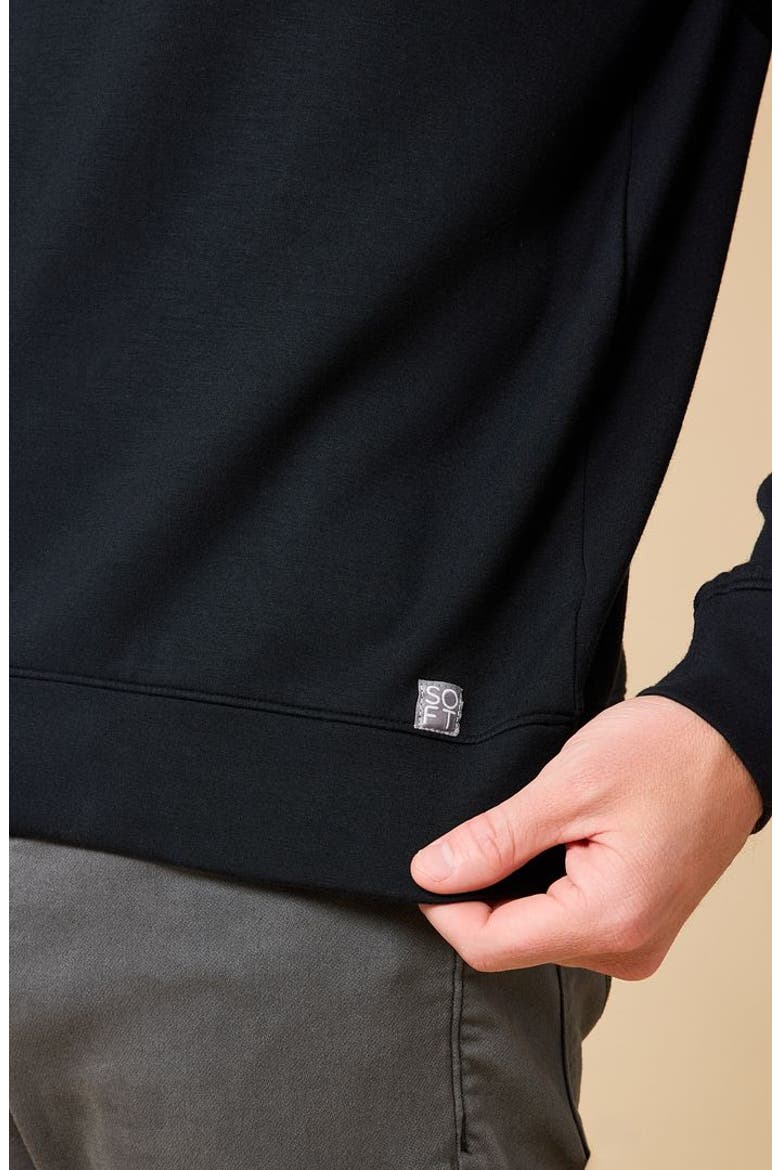 Men's DreamTech Athleisure Raglan Crew Neck, Alternate, color, Black