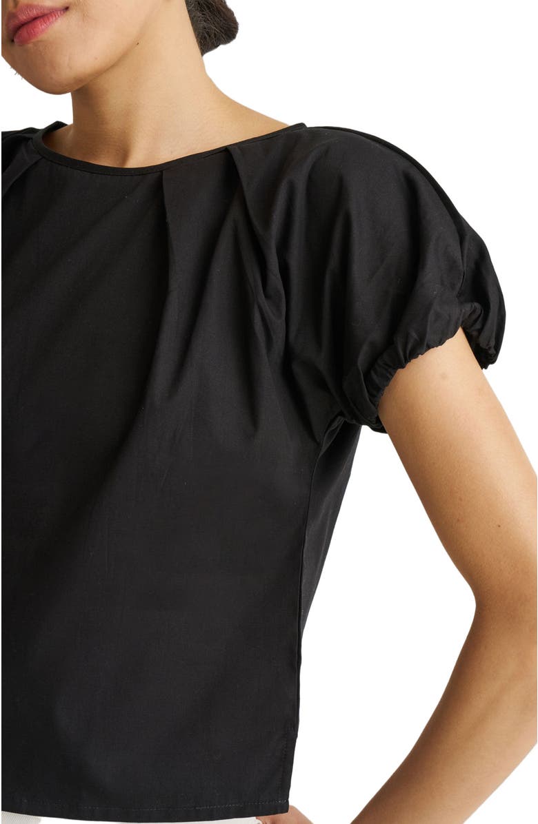 Reistor Balloon Sleeve Top, Alternate, color, Black