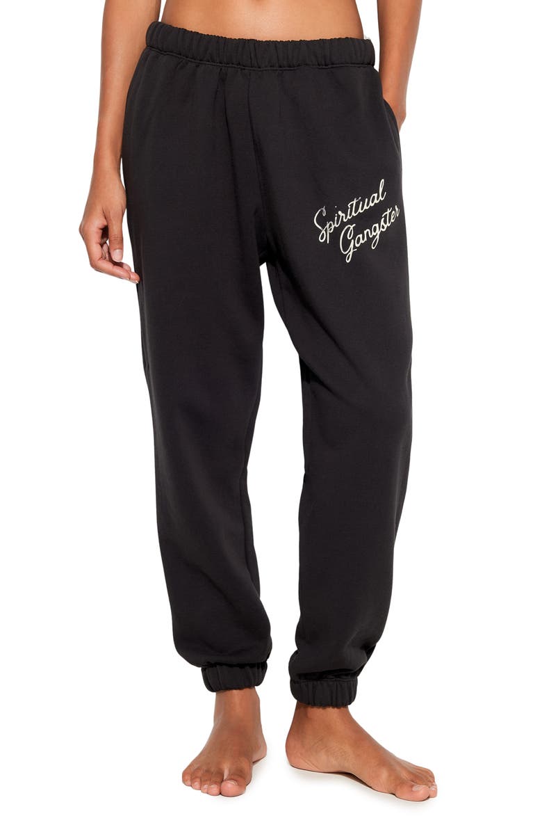 Spiritual Gangster Insignia Portia Cotton Sweatpants, Main, color,